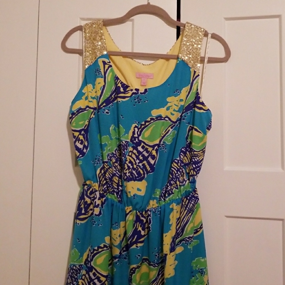 Lilly Pulitzer High-Low Sequin Detail Dress